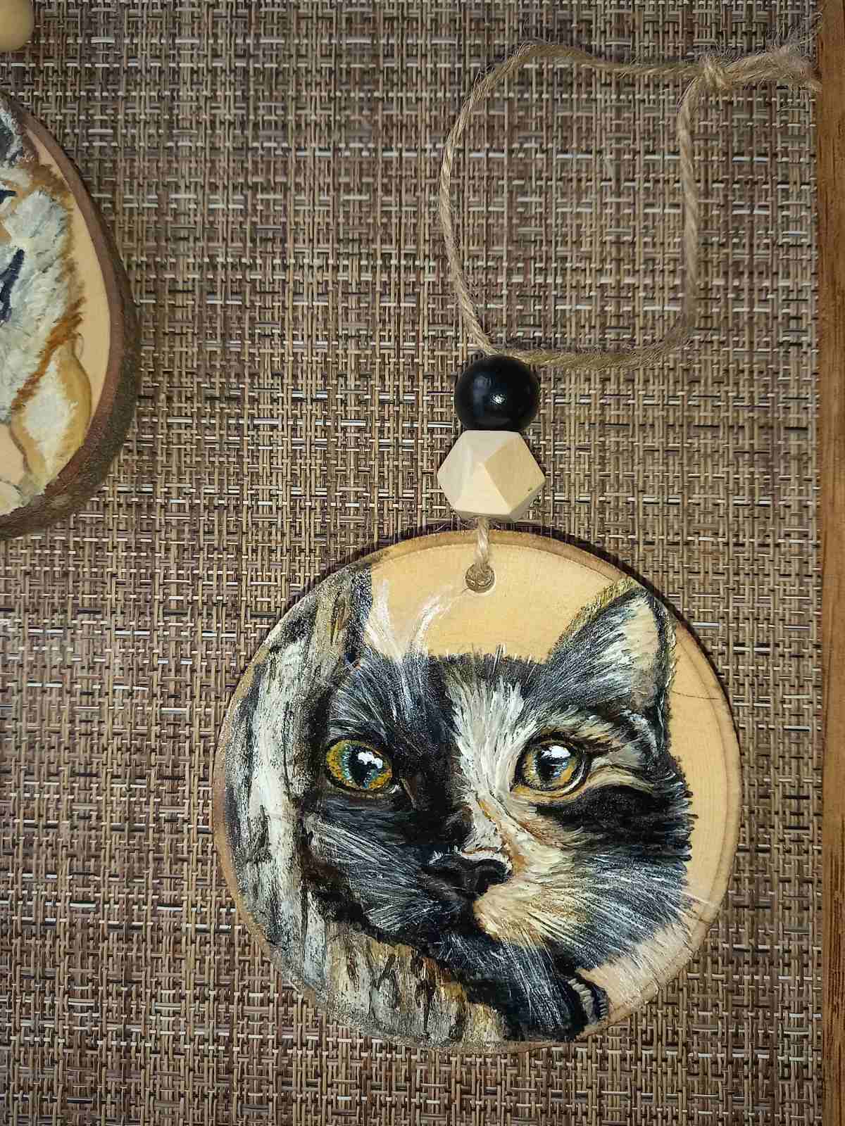Рисувани дървени шайби гледка 8
